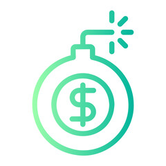 bomb gradient icon