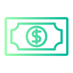 dollar gradient icon