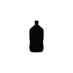 Water bottle silhouette, Vector Silhouettes of Black Plastic Bottles.
