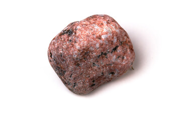 single red stone isolated on white background