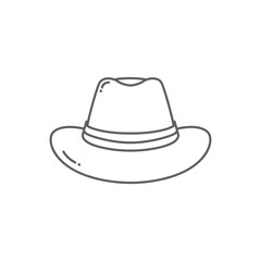 father's day hat line art symbol icon