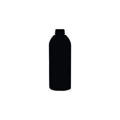 Water bottle silhouette, Vector Silhouettes of Black Plastic Bottles.
