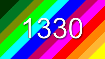 1330 colorful rainbow background year number