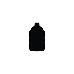 Water bottle silhouette, Vector Silhouettes of Black Plastic Bottles.
