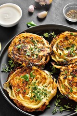 Roasted cabbage steaks