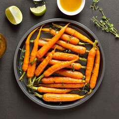 Roasted honey glazed carrots