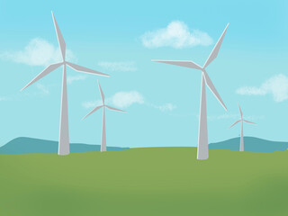 wind turbines farm