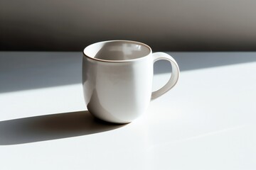 AI Generative "Embracing Simplicity: Capturing the Essence of Minimalism on a White Ceramic Mug"