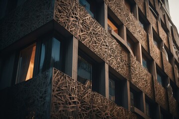 Detail of unidentified building design. Generative AI