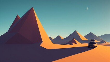 Desert landscape, generative AI