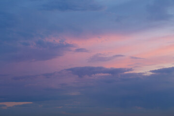 Naklejka na ściany i meble beautiful sky with clouds at sunset