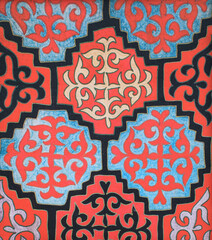 wool carpet with Kazakh pattern