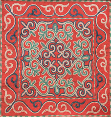 wool carpet with Kazakh pattern