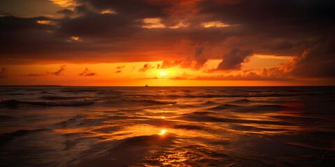 Fototapeta premium sunset over the sea