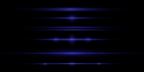 A set of flashes, lights and sparkles on a black background. Bright flashes and glare. Abstract isolated lights Bright rays of light. Glowing lines. Vector illustration eps 10
