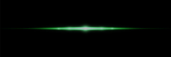Abstract laser beam. Transparent isolated on black background. Vector illustration.
