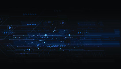 Abstract Futuristic light wireframe tunnel. Long Spaceship corridor interior view. Future sci-fi background concept. 3D rendering.