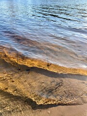 waves on the sand