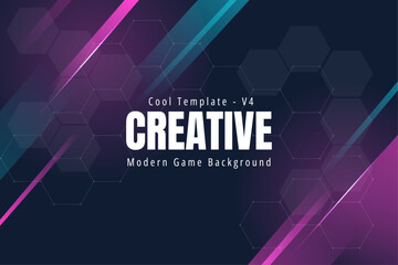 Modern Creative Background Gaming Design V4. very suitable for presentations, game covers, technology banners.