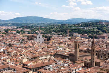 Aerial view of Florence, Italy.