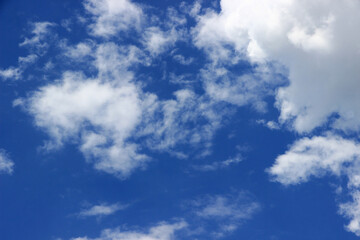 Beautiful blue sky with clouds background.