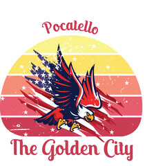 US Cities t-shirt designs vector - The Golden City