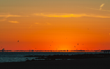 blowing sunset colors