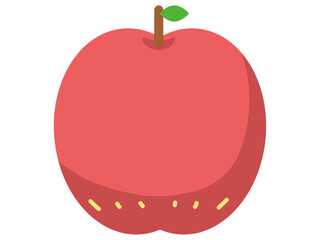 りんごアイコンイラスト　おいしそうな果物