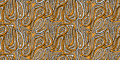 Pattern abstraction cucumbers on orange.