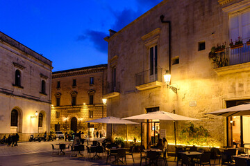 Lecce, Puglia, centro storico di sera