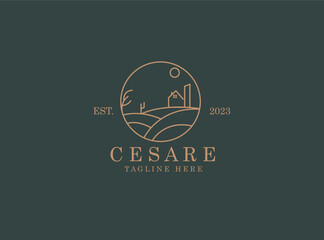 Logo Real Estate Beauty and Nature Concept. Branding Web and Presentation Background. © amin