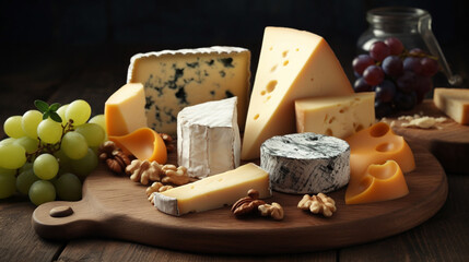 cheese and grapes