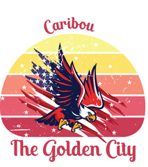 US Cities t-shirt designs vector - The Golden City