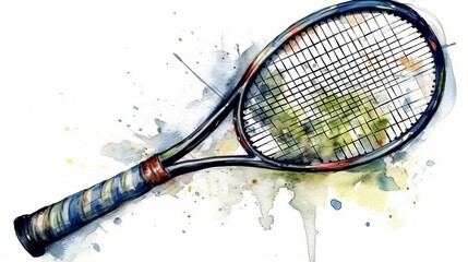 Tennis racket drawing Generative AI