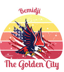 US Cities t-shirt designs vector - The Golden City