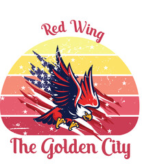 US Cities t-shirt designs vector - The Golden City