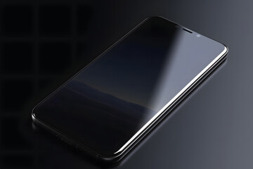Smartphone on dark background - Generative AI