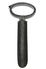 hand-forged cheese iron isolated on white background