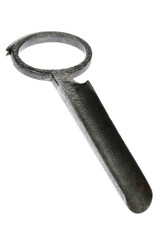 hand-forged cheese iron isolated on white background