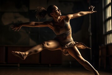 An inspiring image of a dancer performing with passion and grace. Generative AI