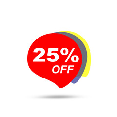25% OFF. Special Offer Marketing Announcement. Discount promotion. 25% Discount Special Offer Conceptual Yellow Banner Design Template.
