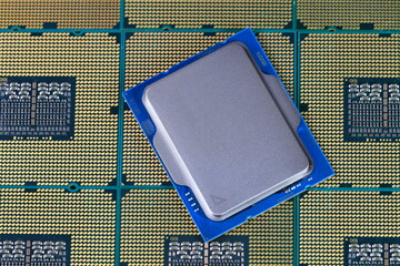 Close up of High performance CPU or central processor unit.