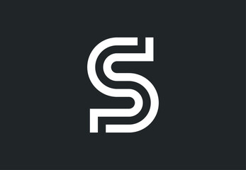 Initial Vector S letter logo design