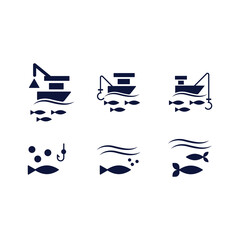 Fisheries Icon Isolated on White Background