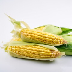Corn Maize Isolated on White. Generative AI