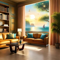 living room, sofa, window, decor, house.