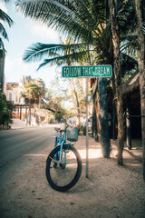 famous sign in tulum Mexico

