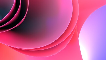 A vibrant 3D waves wallpaper in pink and blue color scheme, suitable for desktop, landing pages, and posters