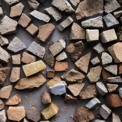 A crumbly and flaky texture with crumbling rocks and old bricks3, Generative AI