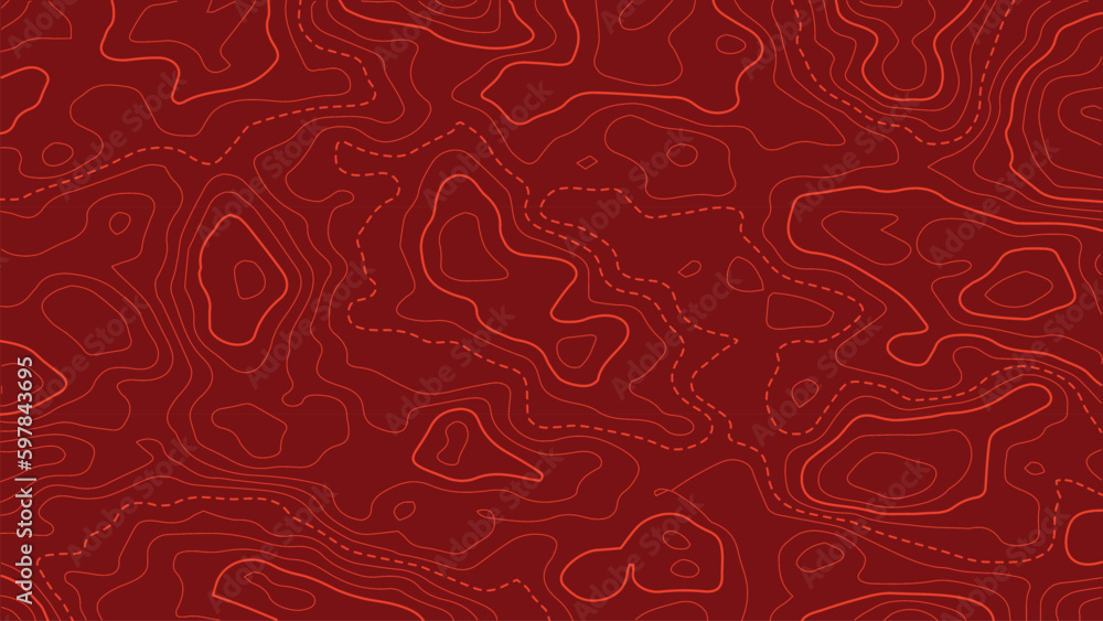 Poster topographic map background. terrain height map generation. grid map. abstract vector illustration.